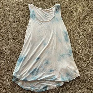 Blue tie dye tank top